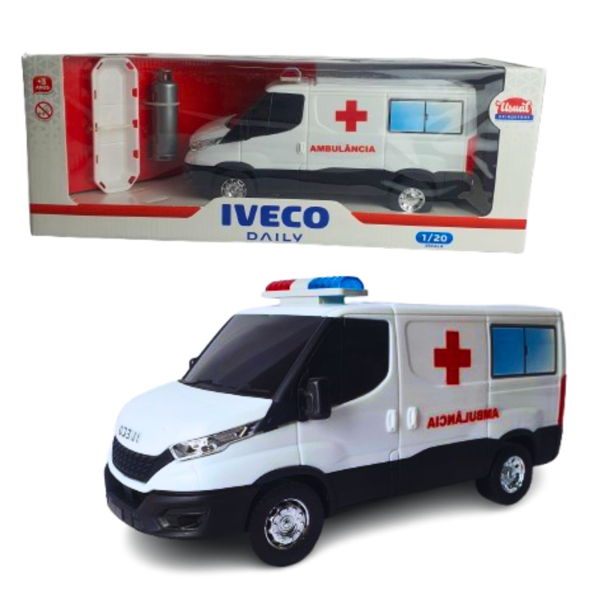 Brinquedo Infantil Ambulância Iveco Daily - Usual Brinquedo Infantil Ambulância Iveco Daily - Usual
